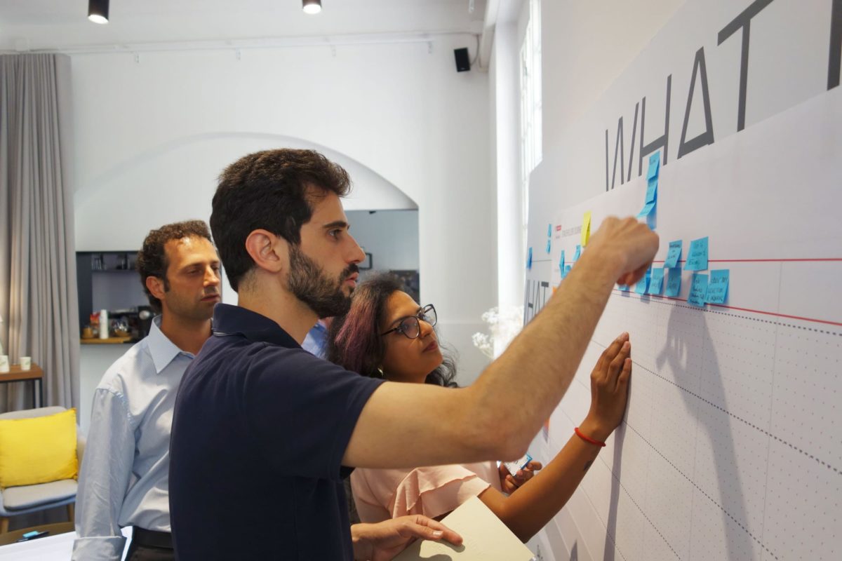 Working on stakeholder journey board